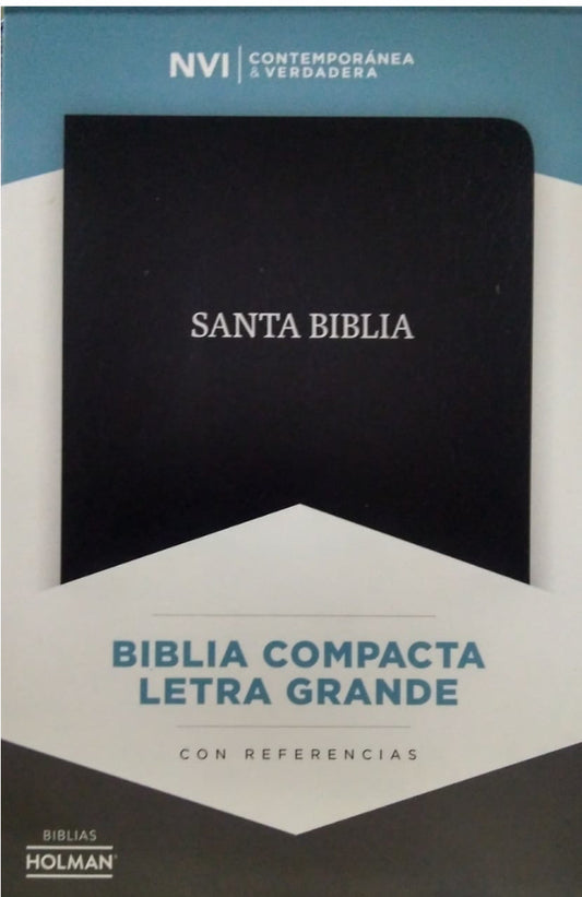 Biblia NVI Compacta Letra Grande Negro Piel