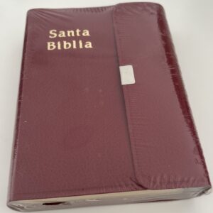 BIBLIA REINA VALERA 1960. IMITACION PIEL CON BROCHE. COLOR VINO.