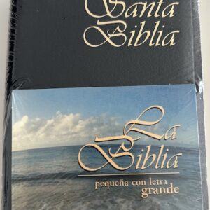 BIBLIA REINA VALERA 1960, IMITACION PIEL. TAMAÑO BOLSILLO. LETRA GRANDE. COLOR NEGRO