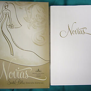BIBLIA ESPECIAL NOVIAS. REINA VALERA 1960. IMITACION PIEL. COLOR BLANCA Y DORADA