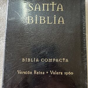 BIBLIA COMPACTA REINA VALERA 1960. PIEL ELABORADA. COLOR NEGRO.