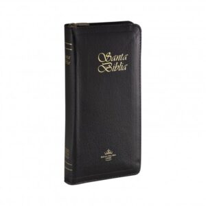 BIBLIA REINA VALERA 1960. CIERRE CON CREMALLERA. TIPO CHEQUERA. IMITACION PIEL. COLOR NEGRO.