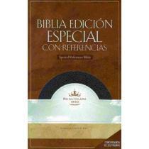 BIBLIA EDICION ESPECIAL CON REFERENCIAS REINA VALERA 1960. PIEL. COLOR NEGRO.