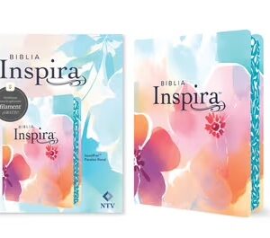 BIBLIA INSPIRA NTV, CON FILAMENT, SIMIL PIEL, PARAISO FLORAL.