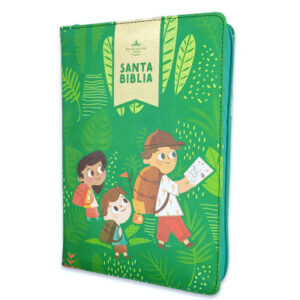 BIBLIA RV60 INTERACTIVA PARA NIÑOS LETRA GRANDE. COLOR VERDE