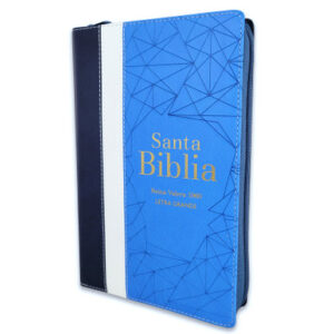BIBLIA RV60 CON CREMALLERA, IMITACION PIEL. COLOR AZUL