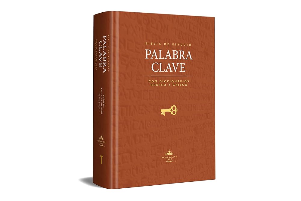 BIBLIA DE ESTUDIO PALABRA CLAVE RV60 IMITACIÓN PIEL, MARRÓN.