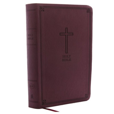 KJV HOLY BIBLE, PERSONAL SIZE GIANT, BURGUNDY LEATHERSOFT.