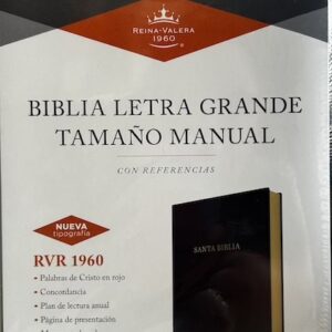 BIBLIA RVR 1960 LETRA GRANDE TAMAÑO MANUAL SIMIL PIEL NEGRA