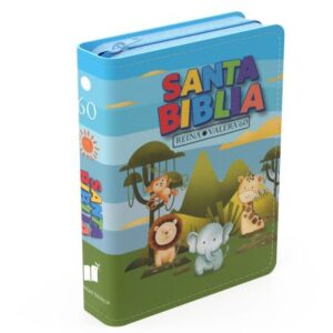 BIBLIA  RVR 1960 COMPACTA PARA NIÑOS ANIMALES VINILO CON CIERRE