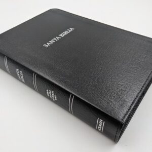 BIBLIA RVR 1960 LETRA GRANDE TAMAÑO MANUAL PIEL FABRICADA NEGRO