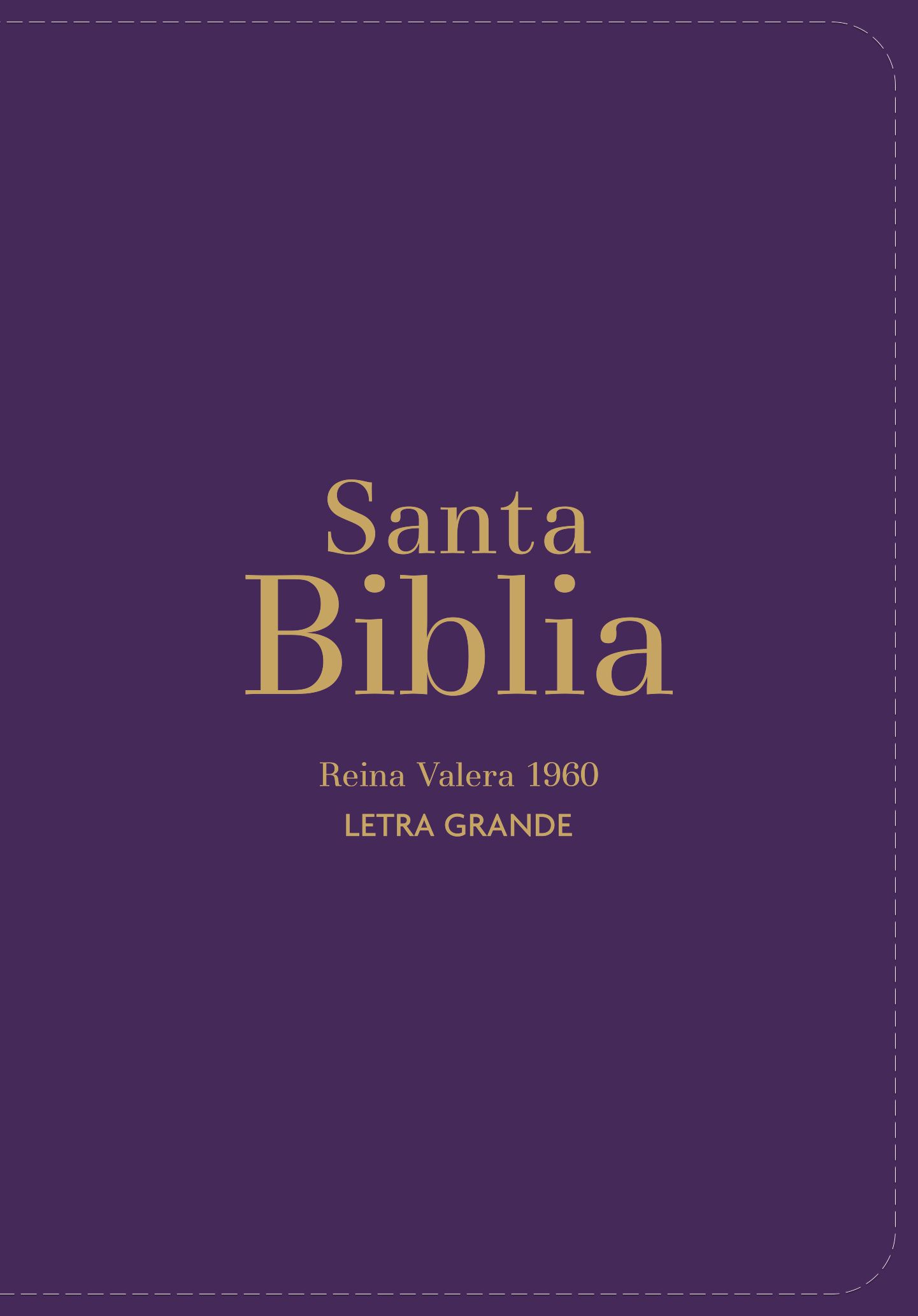 BIBLIA RVR1960 COMPACTA, LETRA GRANDE 11 PUNTOS, SÍMIL PIEL MORADO