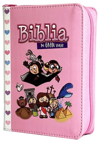 BIBLIA RVR60 MI GRAN VIAJE BOLSILLO IMITACION PIEL CON CREMALLERA ROSA