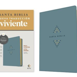 BIBLIA NTV ULTRAFINA LETRA GRANDE CON CREMALLERA Y FILAMENT, SENTIPIEL AZUL SERENO