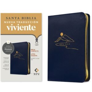 BIBLIA COMPACTA NTV LETRA GIGANTE CON CREMALLERA, CON FILAMENT, SENTIPIEL AZUL