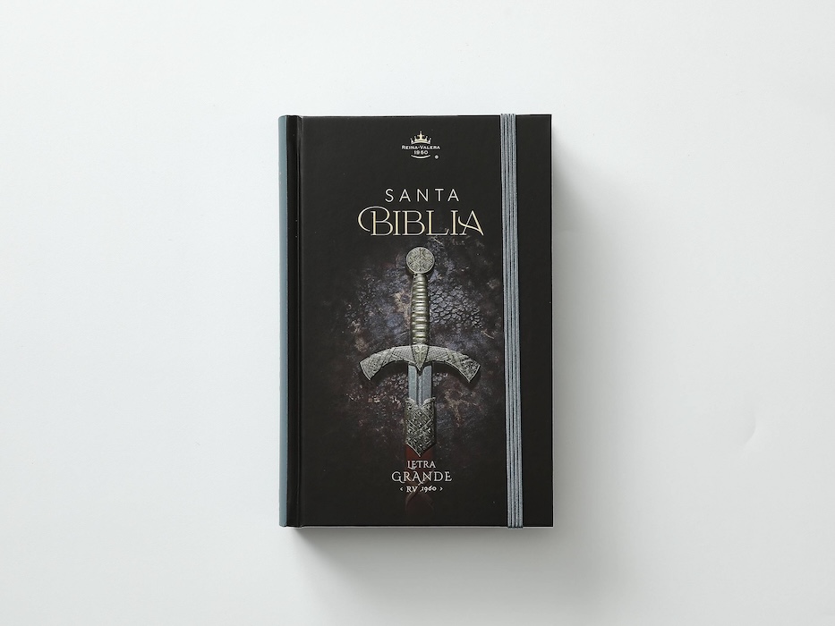 BIBLIA RVR60 TAMAÑO MANUAL LETRA GRANDE TAPA DURA CON ELASTICO: ESPADA