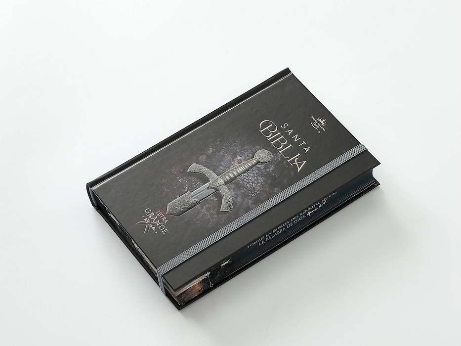 BIBLIA RVR60 TAMAÑO MANUAL LETRA GRANDE TAPA DURA CON ELASTICO: ESPADA - Imagen 3