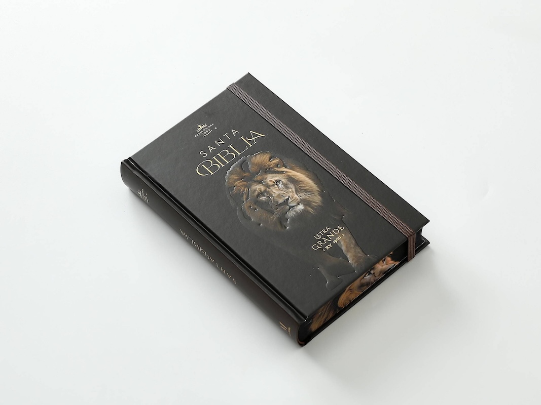 BIBLIA RVR60 TAMAÑO MANUAL LETRA GRANDE TAPA DURA CON ELASTICO: LEON DE JUDA