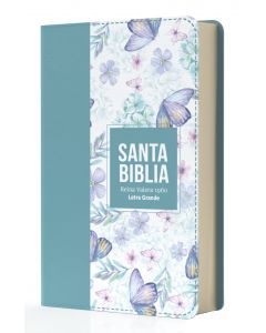 BIBLIA RV60, LETRA GRANDE, IMITACION PIEL. COLOR AZUL