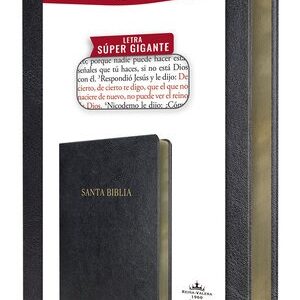 BIBLIA RVR 1960 LETRA SÚPER GIGANTE, NEGRA, SÍMIL PIEL